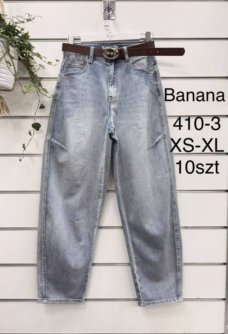Spodnie damskie jeansy Roz XS-XL, 1 Kolor Paczka 10 szt